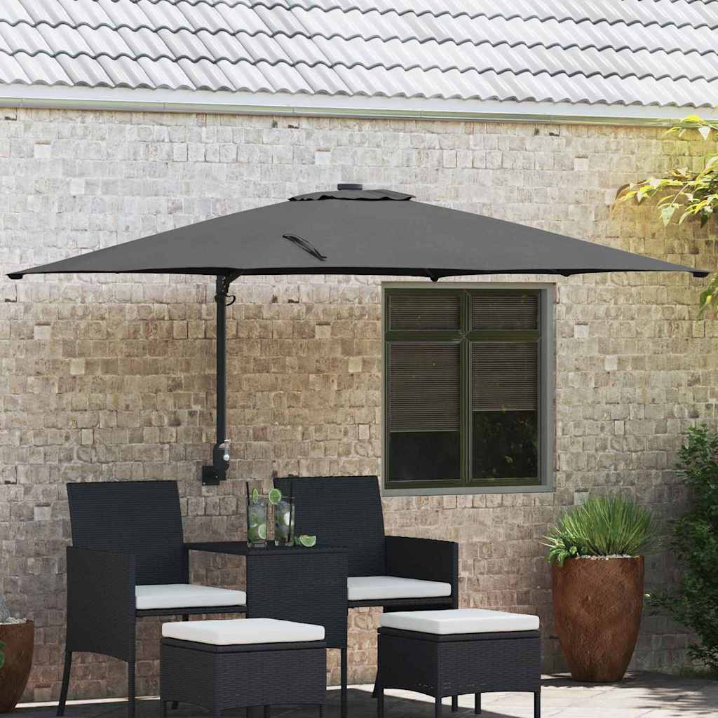 TAGLEN Garden Parasol Anthracite 248.5x247.5x160 cm