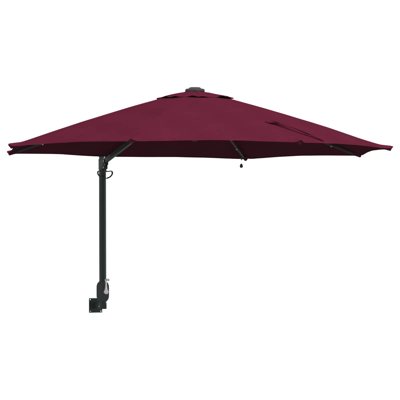 TAGLEN Garden Parasol Manual Bordeaux 248x248x148 cm - Red