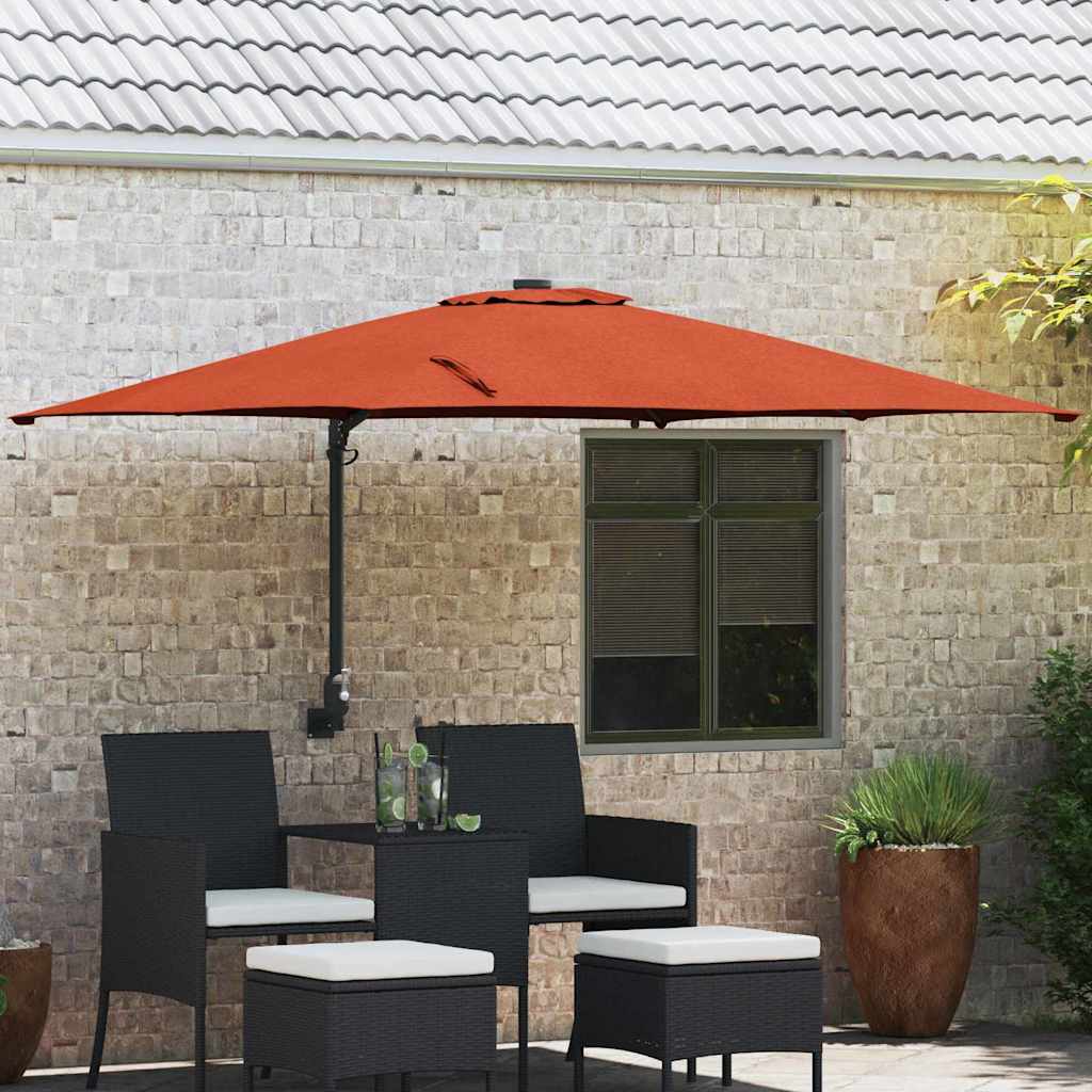 TAGLEN Garden Parasol Terracotta 248.5x247.5x160 cm