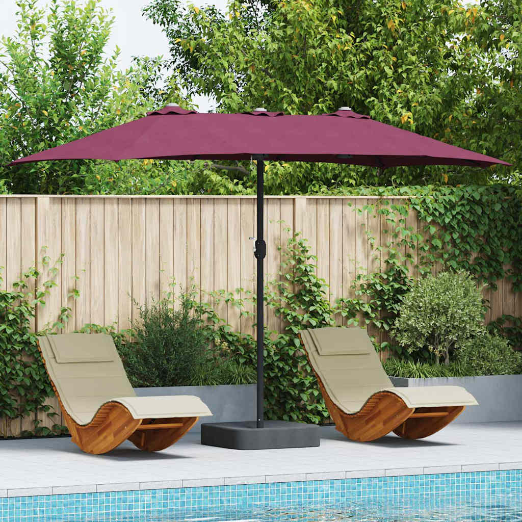 TAGLEN Garden Parasol Bordeaux 385x209x244 cm - Red