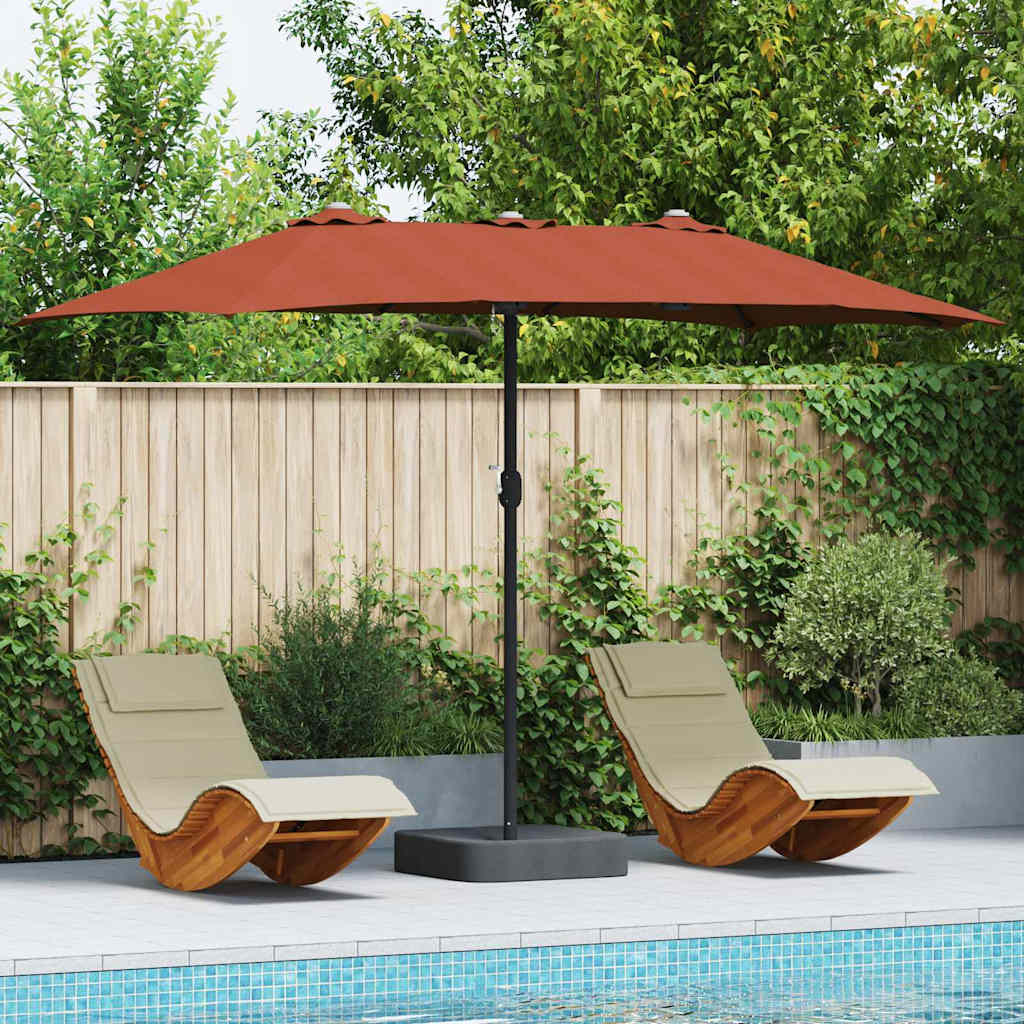 TAGLEN Garden Parasol Terracotta 385x209x244 cm