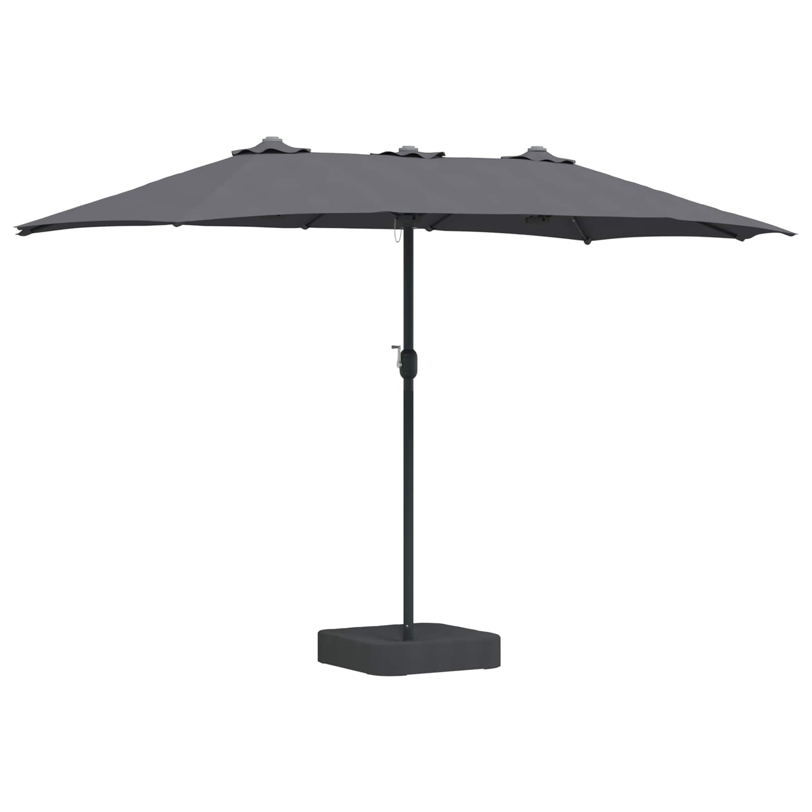 TAGLEN Garden Parasol Anthracite 385x209x244 cm Polyester