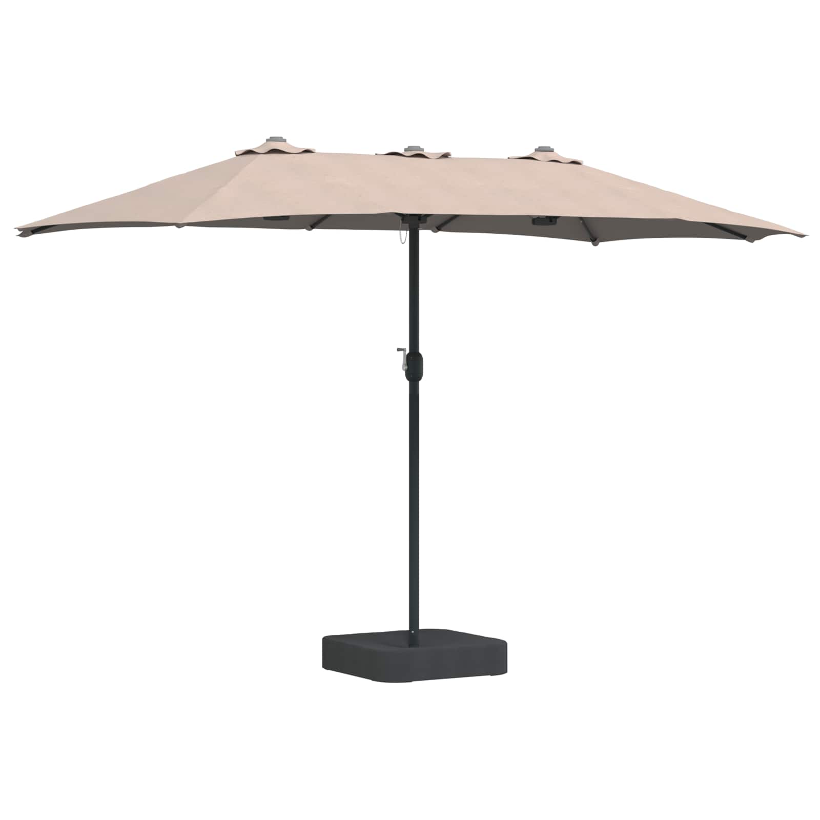 TAGLEN Garden Parasol Taupe 385x209x244 cm Polyester