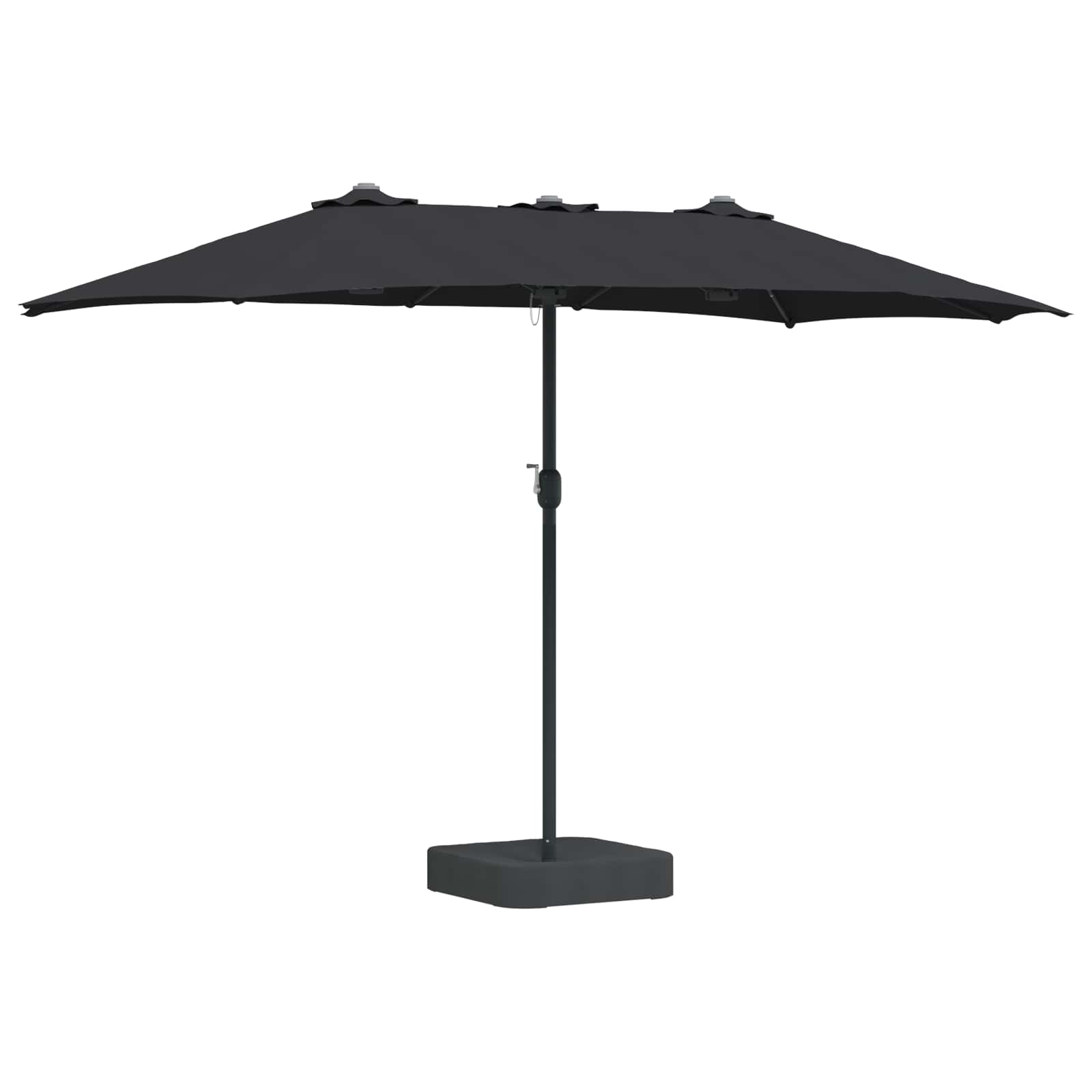 TAGLEN Garden Parasol 385x209x244 cm Polyester - Black