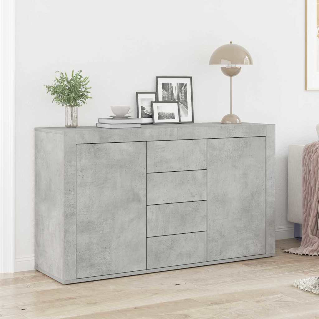 Sideboard Concrete Grey Engineered Wood 120 x 36 x 69 cm Storage
