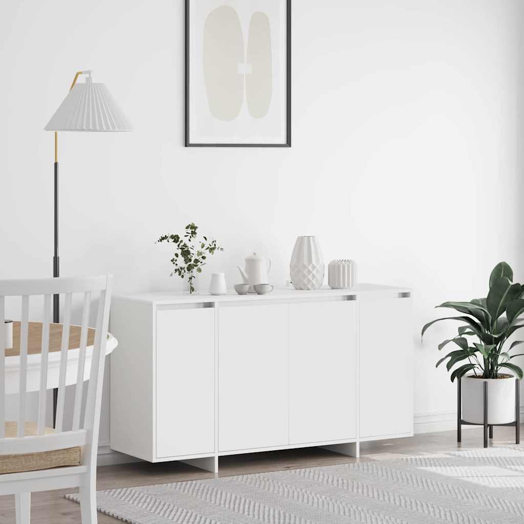 White Sideboard White Wood 135 x 41 x 75 cm White Sideboard