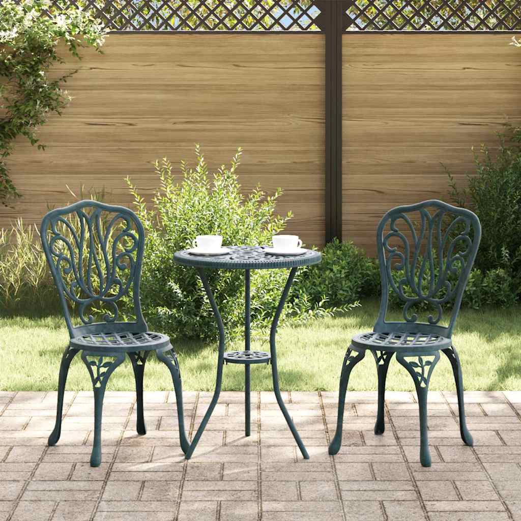 FRLOFT Garden Bistro Set 3 pcs Aluminium - Green