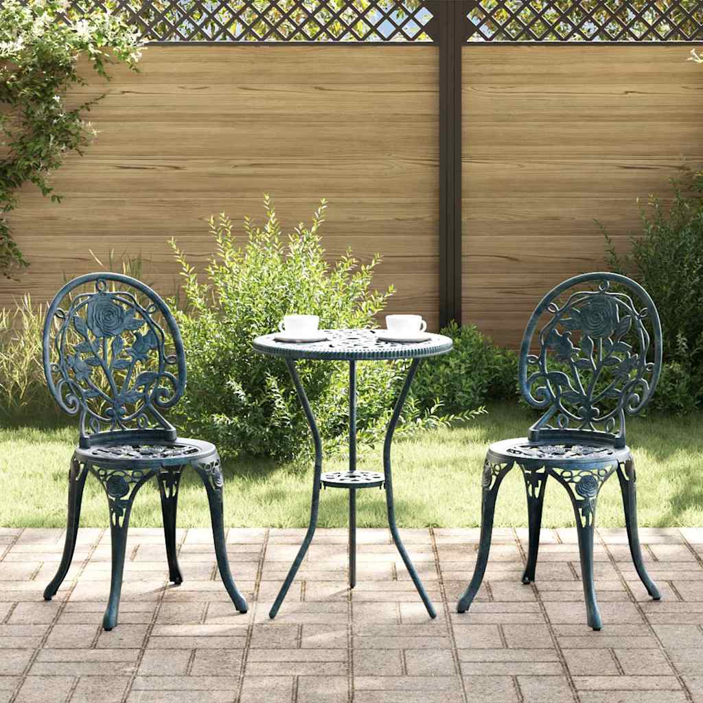 FRLOFT Garden Bistro Set 3 pcs Aluminium - Green
