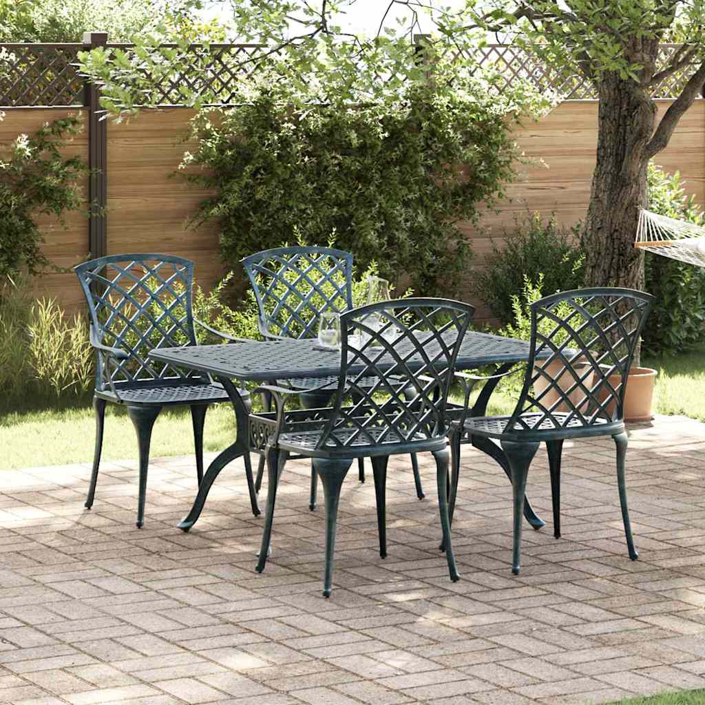 TELUX Garden Chair 4 pcs 61x60.5x93cm Aluminium - Green