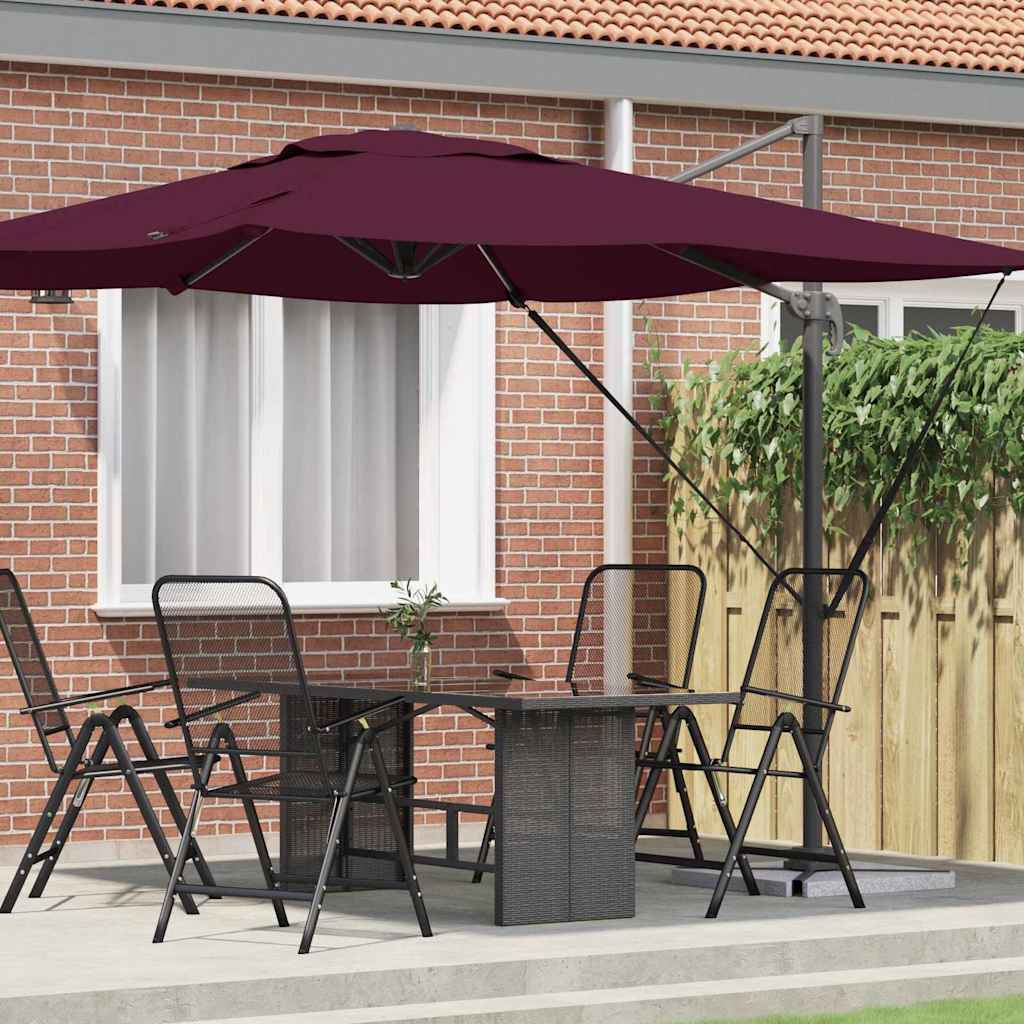 SERIDG Roma Parasol 286x284x265 cm and Polyester Aluminium - Red