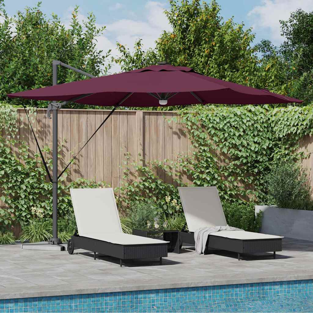SERIDG Roma Parasol 286x284x270 cm and Polyester Aluminium - Red