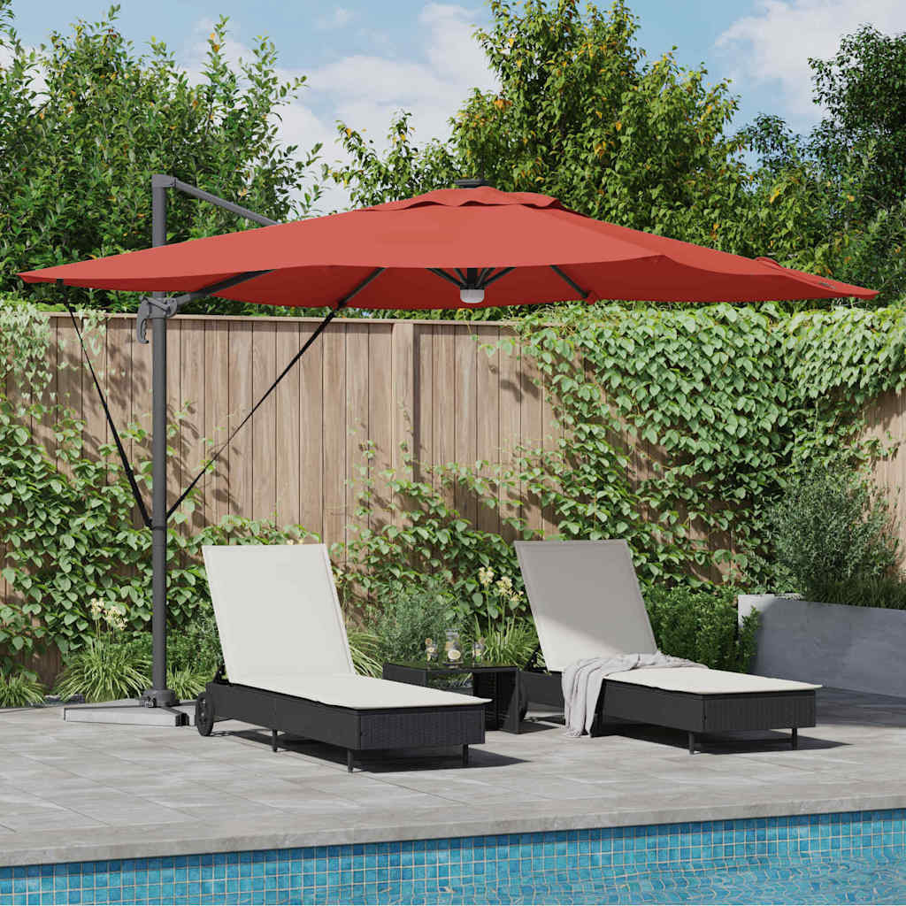 SERIDG Roma Parasol 286x284x270 cm and Polyester Aluminium - Red