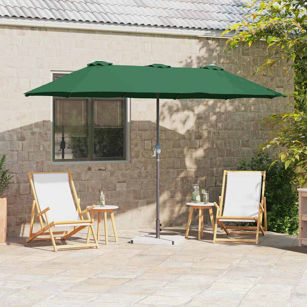 SERIDG Garden Parasol 370x197x239 cm Polyester and Aluminium - Green