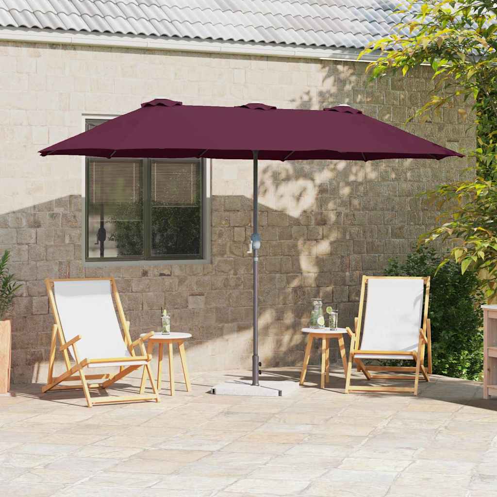 SERIDG Garden Parasol Bordeaux 370x197x239 cm - Red