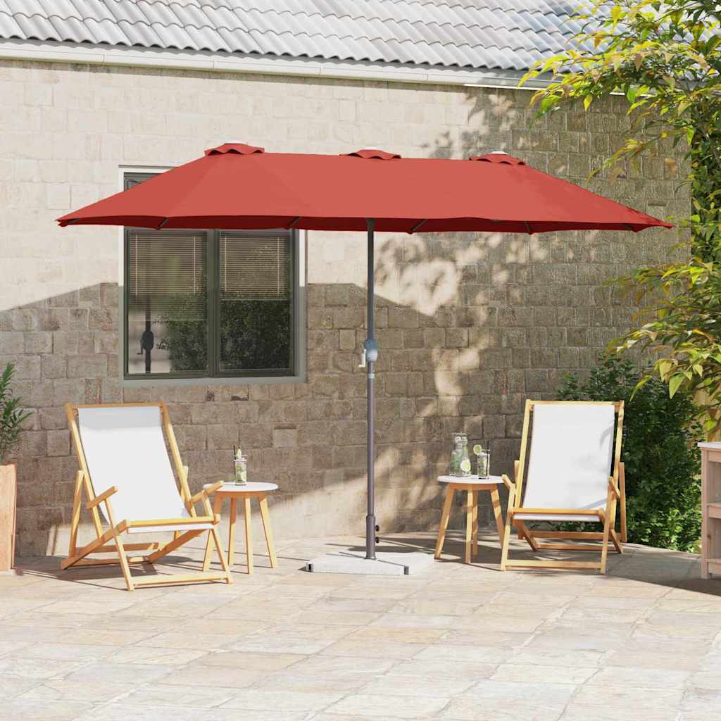 SERIDG Garden Parasol Terracotta 370x197x239 cm