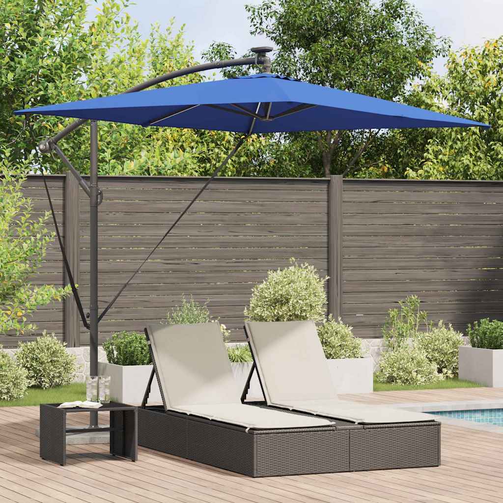 SERIDG Umbrella Azurblau 294x200x270 cm Polyester and Aluminium