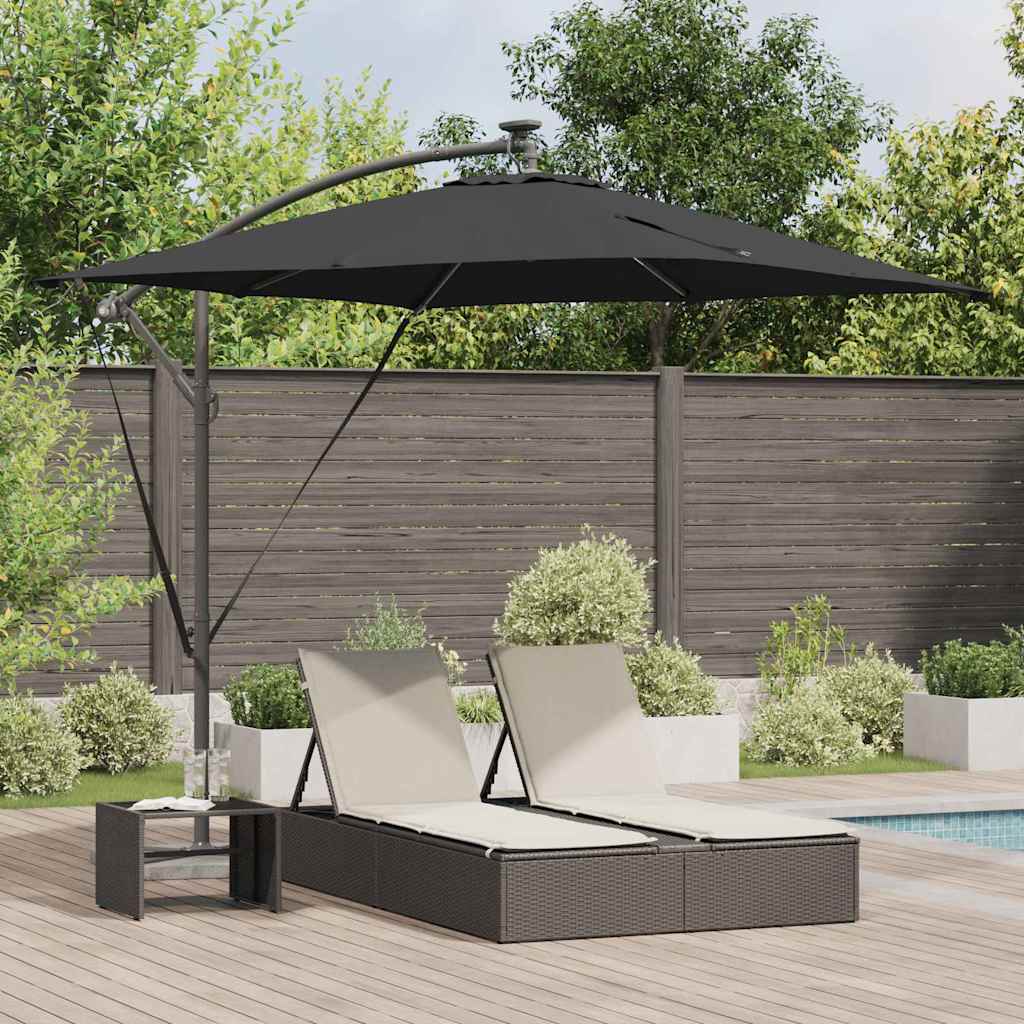 SERIDG Cantilever Banana Parasol 249x249x250 cm - Black