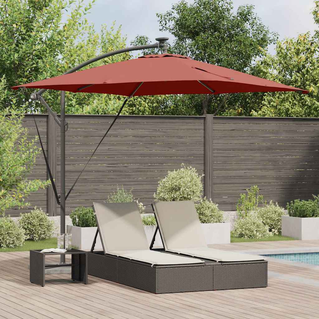 SERIDG Cantilever Banana Parasol Terracotta 249x249x250 cm