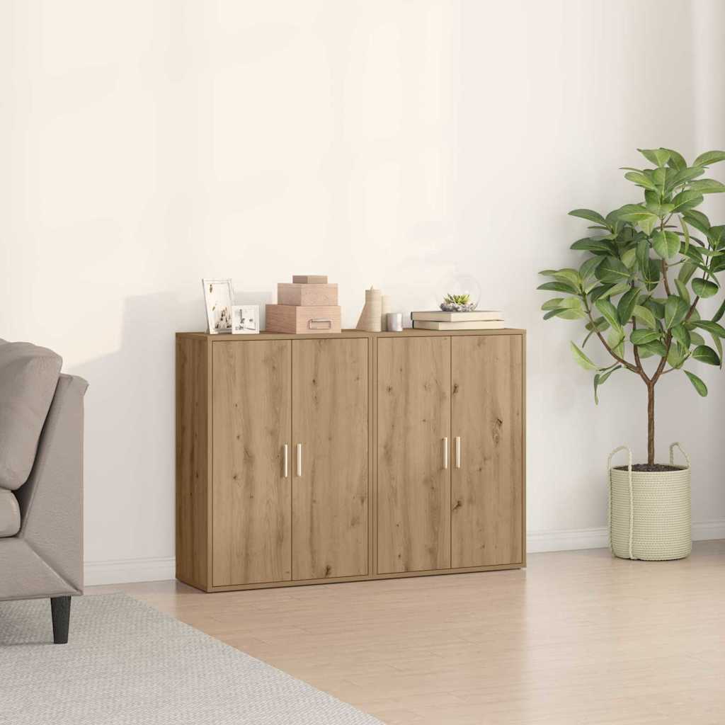 Sideboards 2 pcs Artisan Oak 60x31x84 cm Engineered Wood