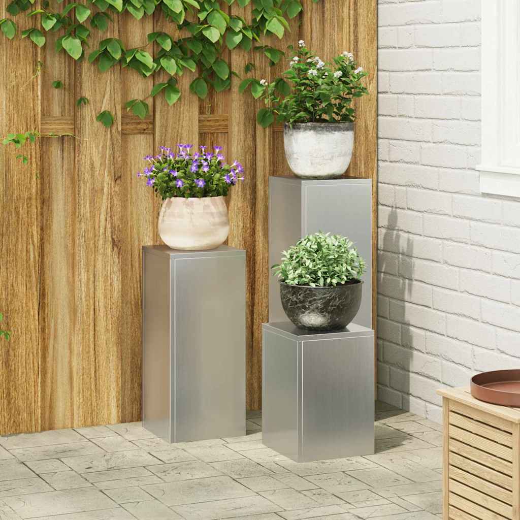 REHAL Plant Stand 3 pcs Galvanised Steel - Silver
