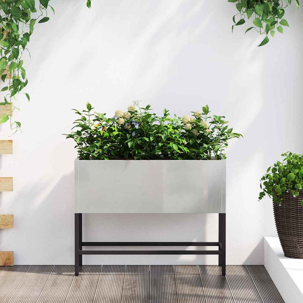 REHAL Raised Garden Planter 60x26x45 cm Stainless Steel - Silver