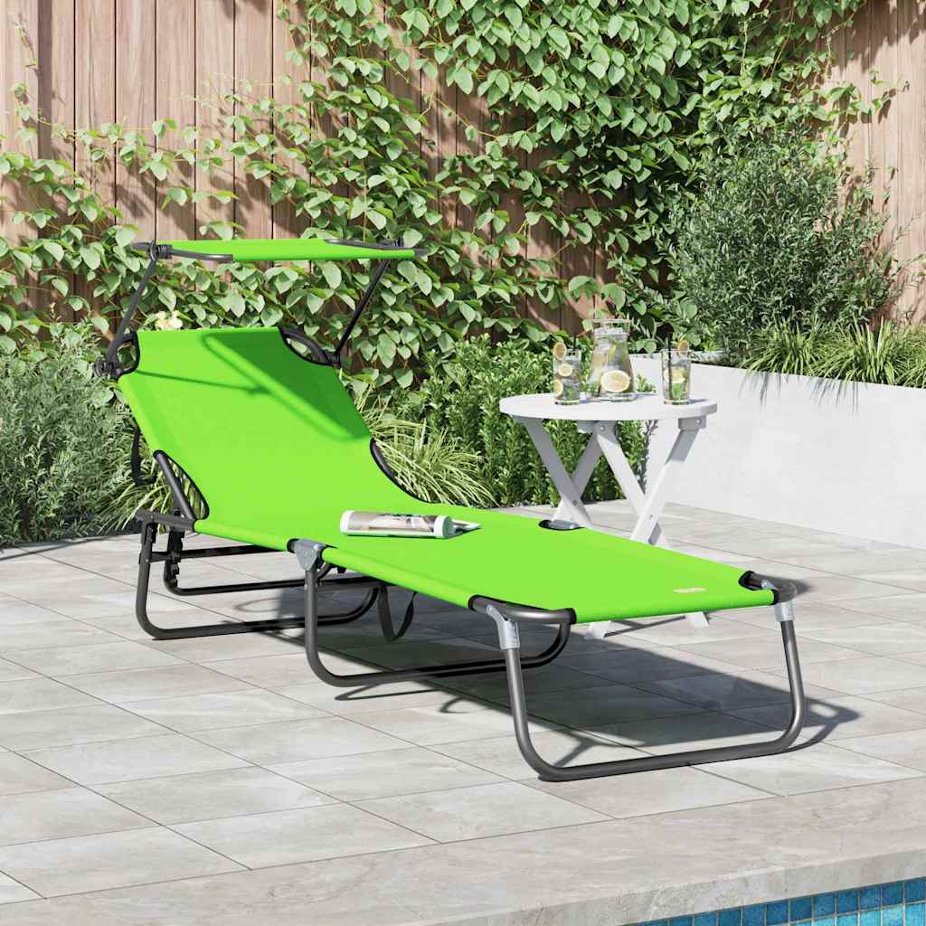 NEAGLEN Folding Sun Lounger Folding 190x57x81 cm Oxford - Green