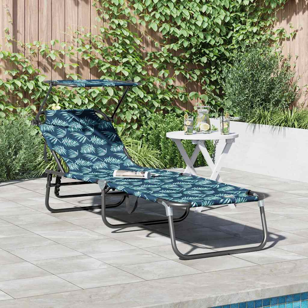 NEAGLEN Folding Sun Lounger Folding Multicolour 190x57x81 cm Oxford