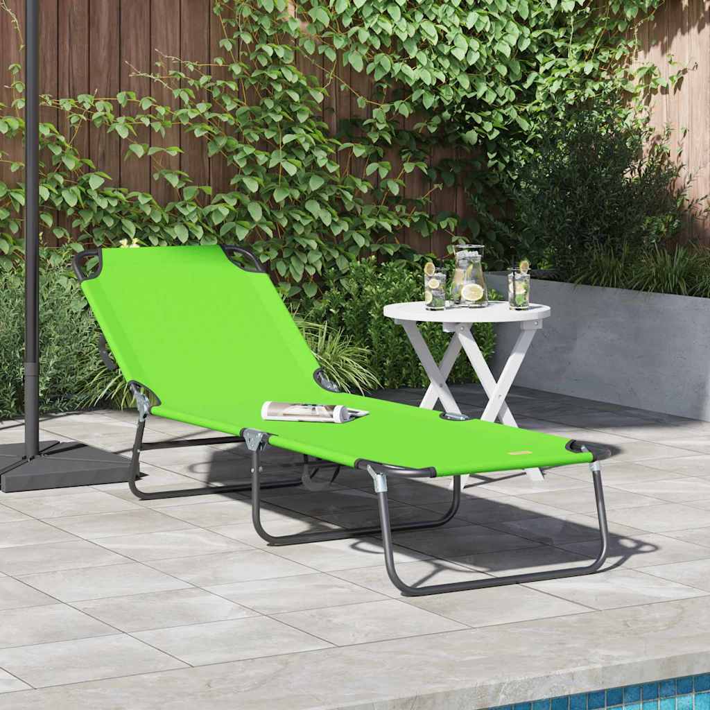 NEAGLEN Folding Sun Lounger Folding 188x57x86.5 cm Polyester - Green