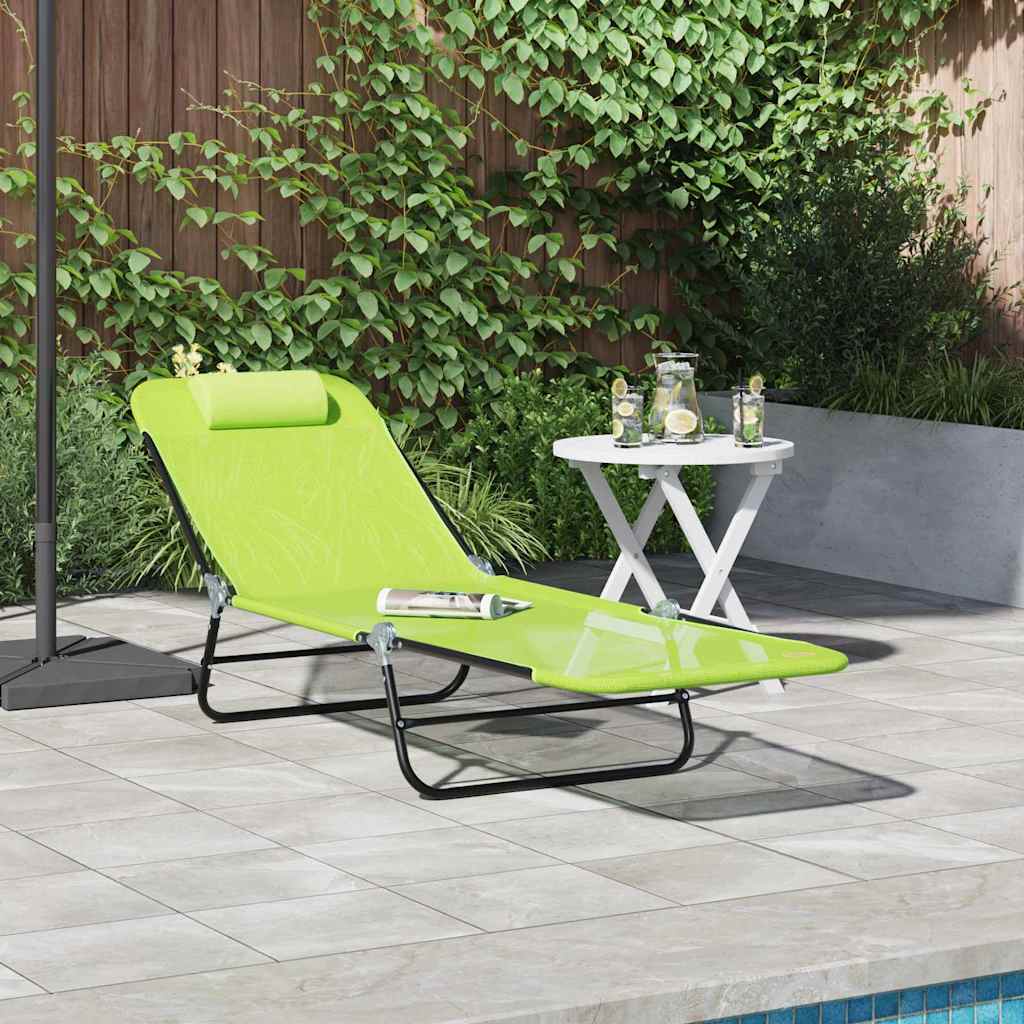NEAGLEN Folding Sun Lounger Folding 182x55x85.5 cm Textilene - Green