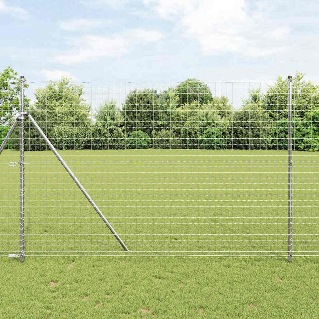 Fence Posts 7 pcs Diameter 32 mm 210 cm Galvanised Steel