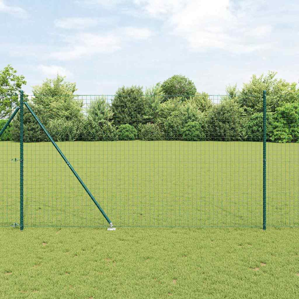 Fence Posts with Spike 13 pcs Diameter 32 mm 180 cm Galvanised Steel