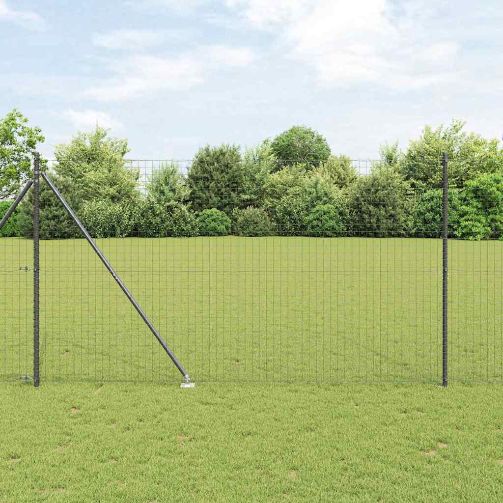 Fence Posts with Spike 13 pcs Diameter 32 mm 170 cm Galvanised Steel