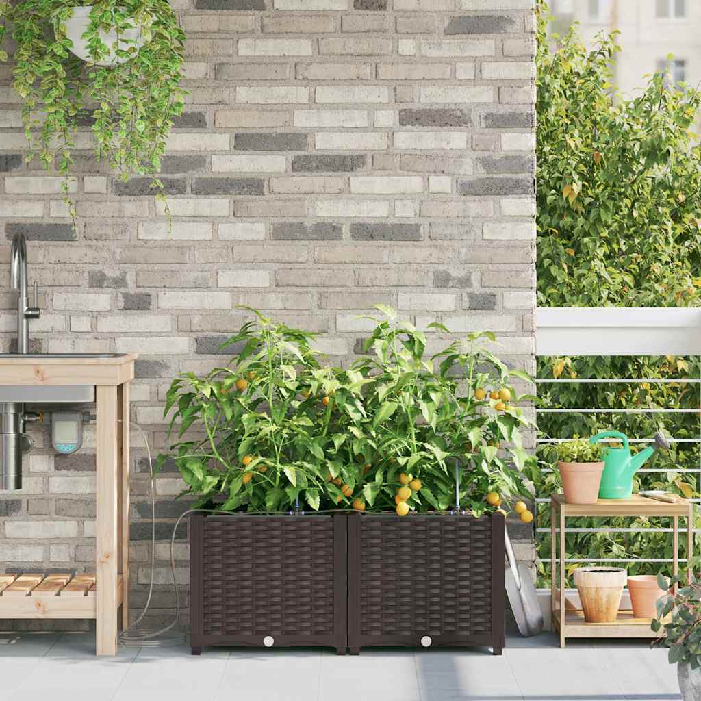 LIHRIDG Garden Planter 2 pcs Steel - Brown