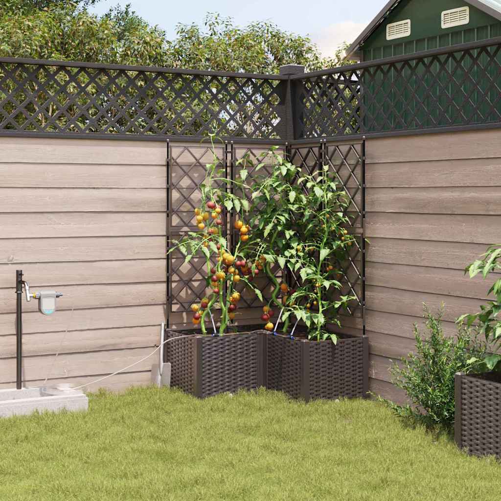 LIHRIDG Garden Planter 3 pcs Steel - Brown