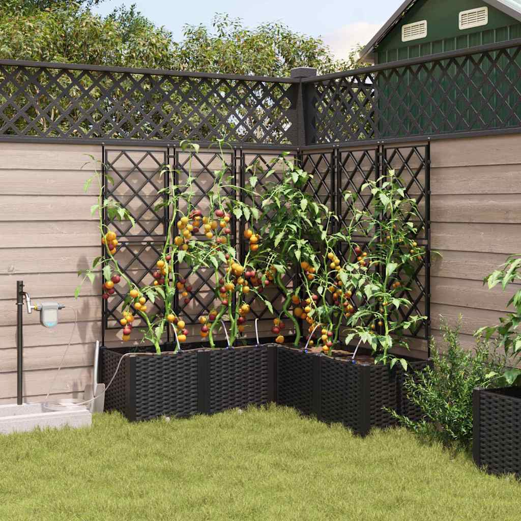 LIHRIDG Garden Planter 5 pcs Steel - Black