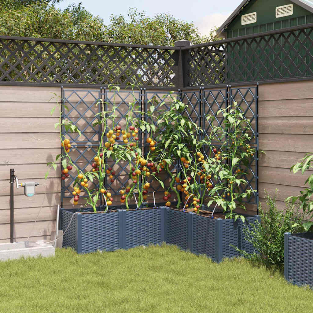 LIHRIDG Garden Planter 5 pcs Steel - Grey