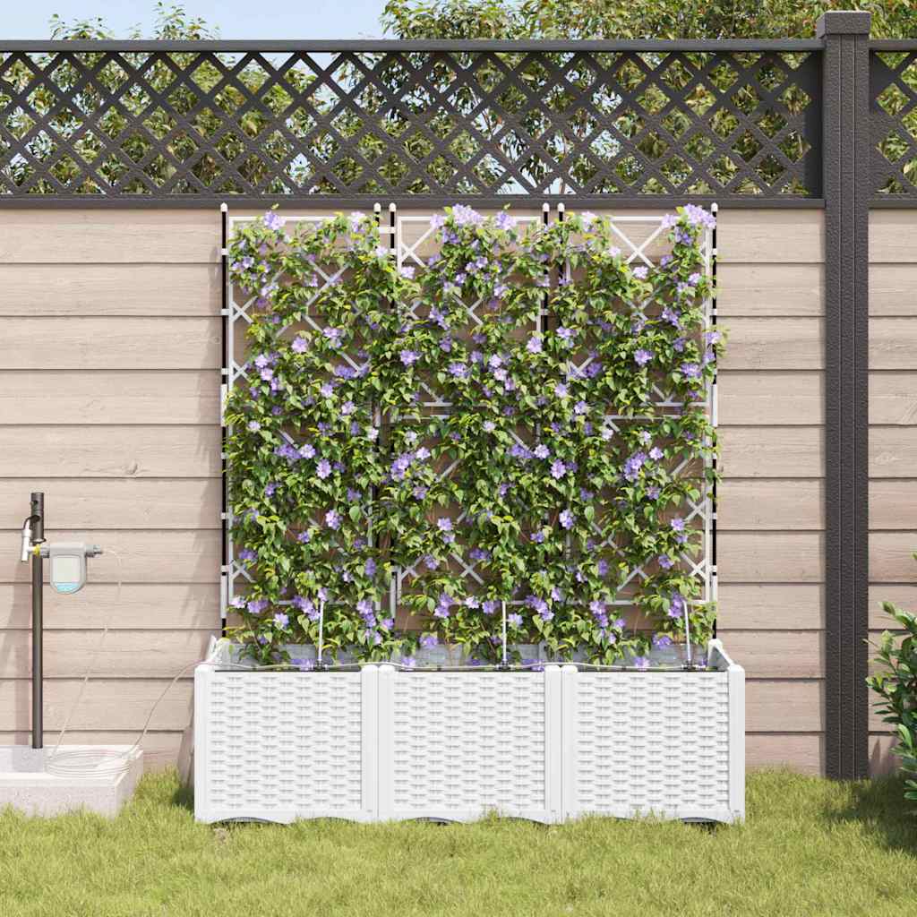 LIHRIDG Garden Planter 3 pcs Steel - White