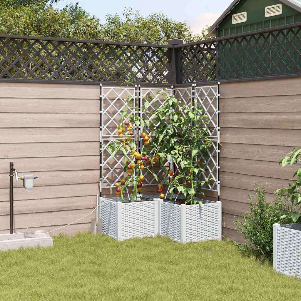 LIHRIDG Garden Planter 3 pcs Steel - White