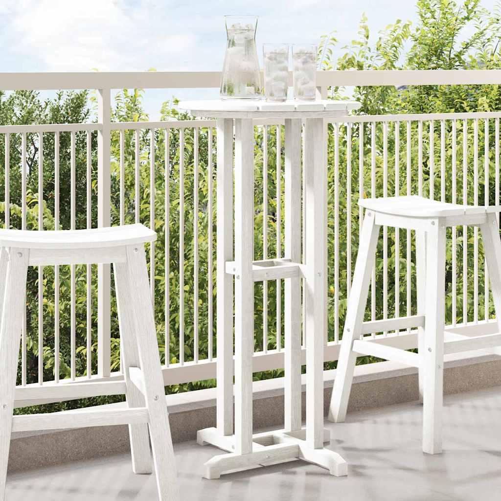 PAOFORD Bar Table 55x55x107 cm Polyethylene - White