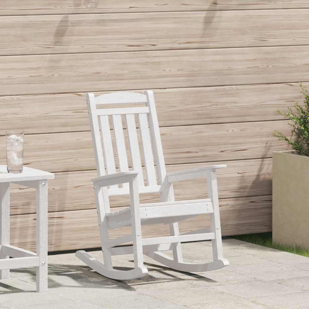 PAOFORD Garden Rocking Chair 92x70x108cm HDPE - White