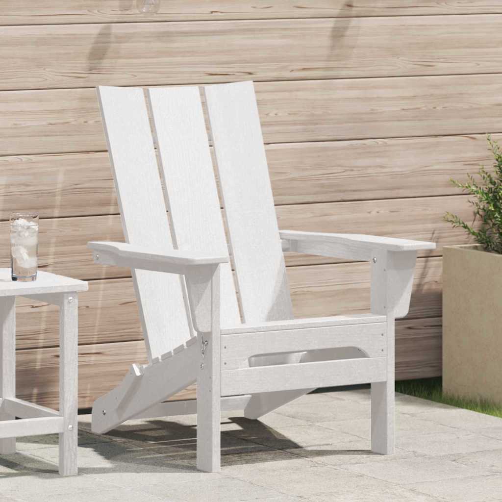 PAOFORD Folding Adirondack Chair 80.5x74.5x92 cm HDPE - White