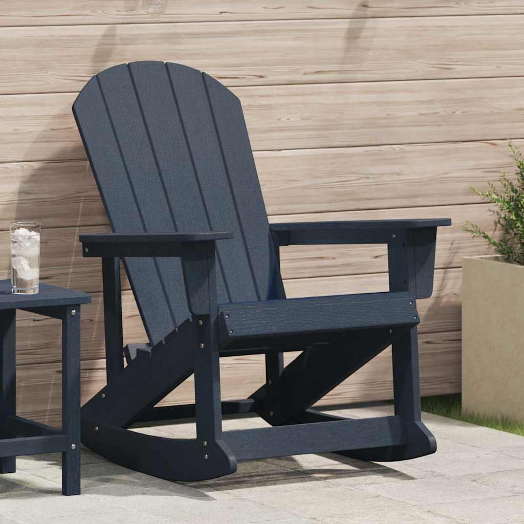 PAOFORD Adirondack Rocking Chair Navy 92x73.5x92 cm HDPE - Blue