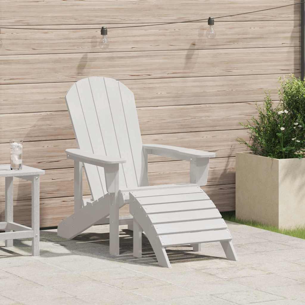 PAOFORD Adirondack Chair 82x74x92 cm HDPE - White