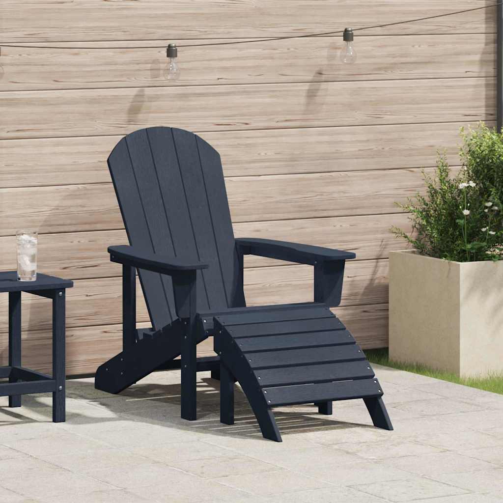 PAOFORD Adirondack Chair Navy 82x74x92 cm HDPE - Blue