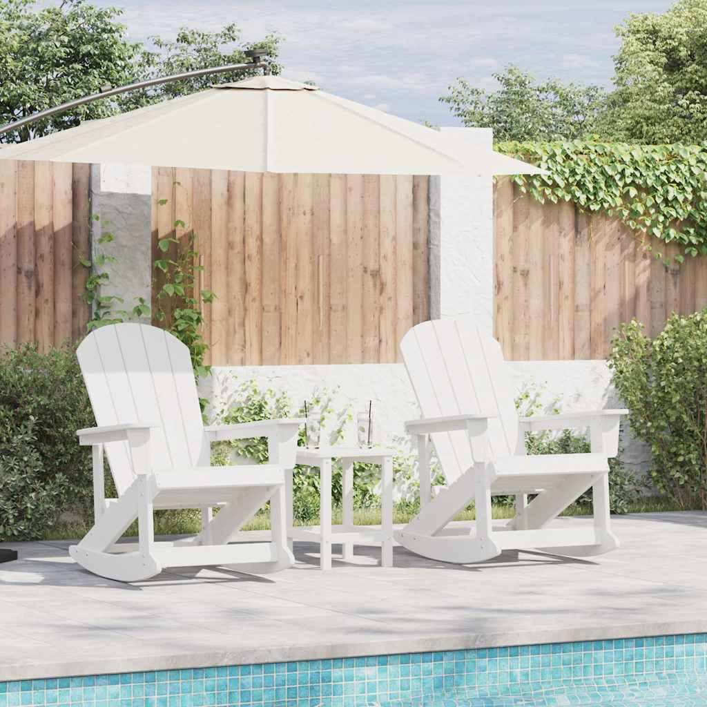 TITHAL Adirondack Rocking Chairs 2 pcs HDPE - White