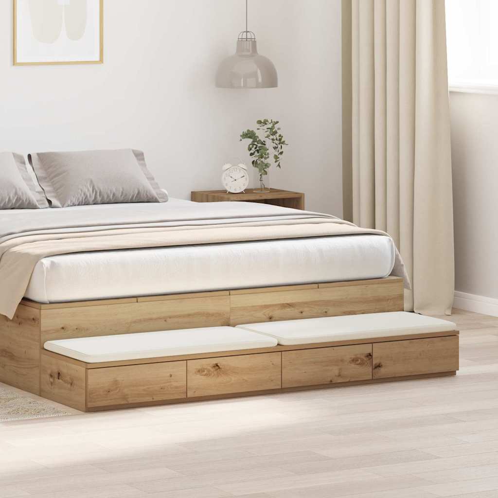Bed Drawers Artisan Oak 160x36,5x16,5 cm Engineered Wood