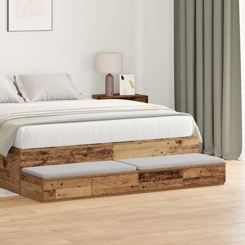 Bedside Tables Old Wood Solid Reclaimed Wood 135 x 36.5 x 16.5 cm