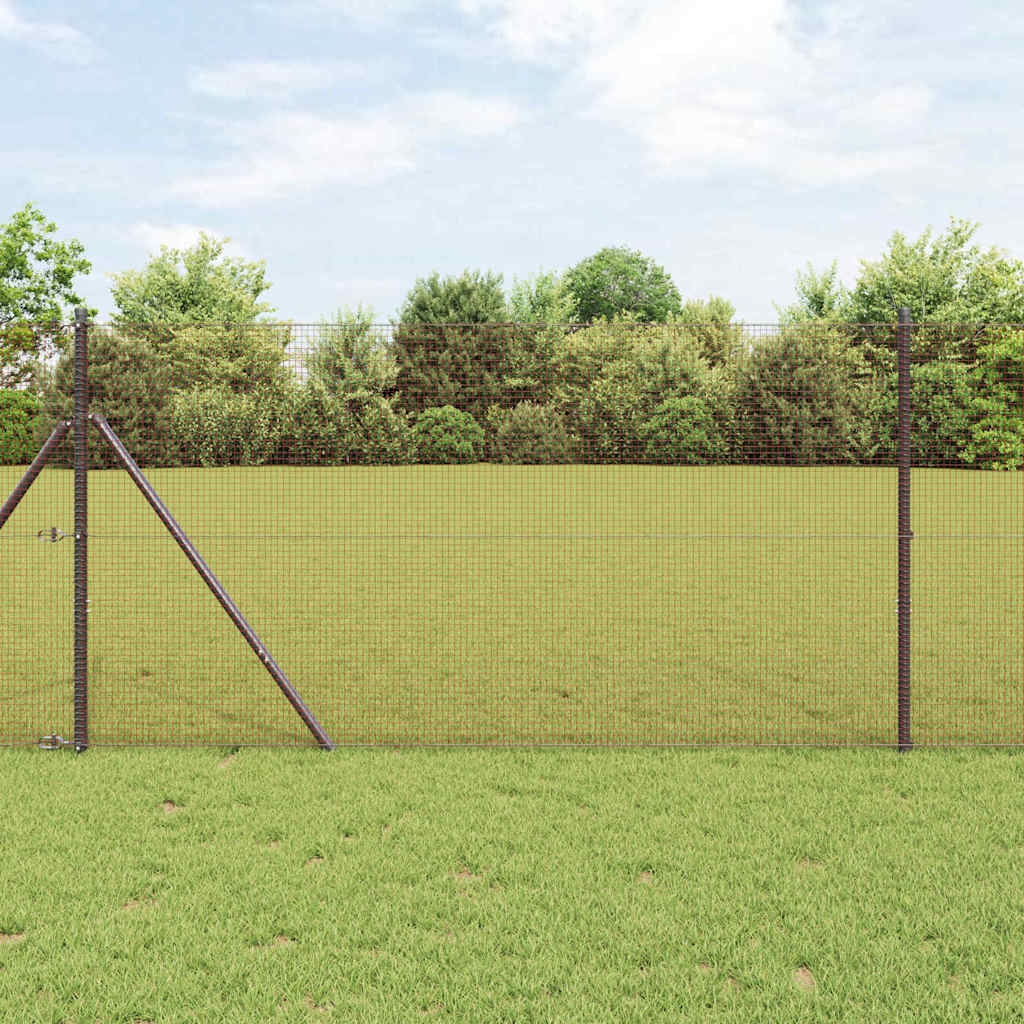 Welded Wire Fence Red 1.5x25 m Steel