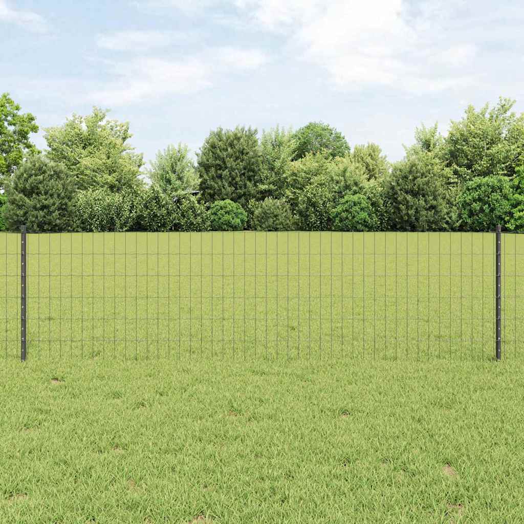 Euro Fence with 22 U Posts Grey 0,6x50 m Steel