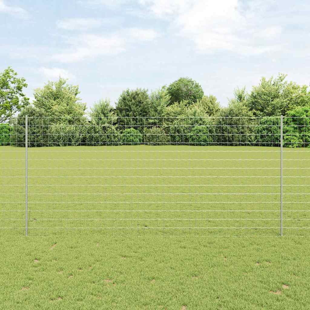 Euro Fence with 10 U Posts Silver 1,4x10 m Steel